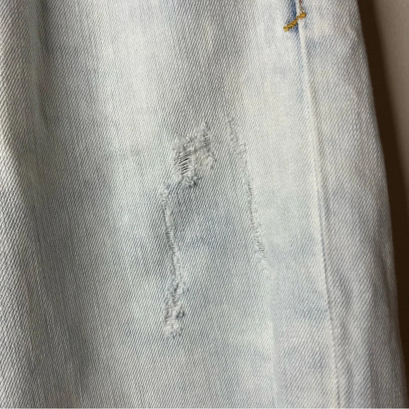 ANTHRO PILCRO And The Letterpress Hyphen Distressed Light Wash Boyfriend Jeans - Picture 8 of 14